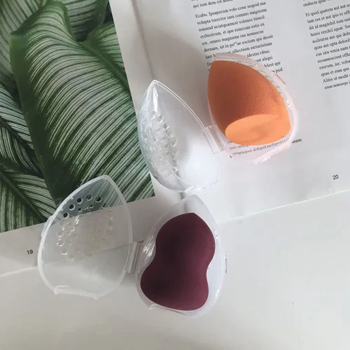 Vista 7 de Paquete de 4 esponjas de maquillaje para licuadora de belleza, estuche de viaje para secar y almacenar maquillaje esponja de base de belleza
