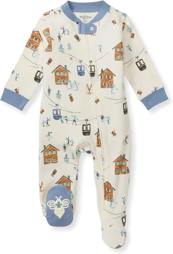 Vista 257 de Burt's Bees Baby - Pijama de una pieza para bebé, mameluco para dormir y jugar, algodón 100% orgánico, cremallera frontal