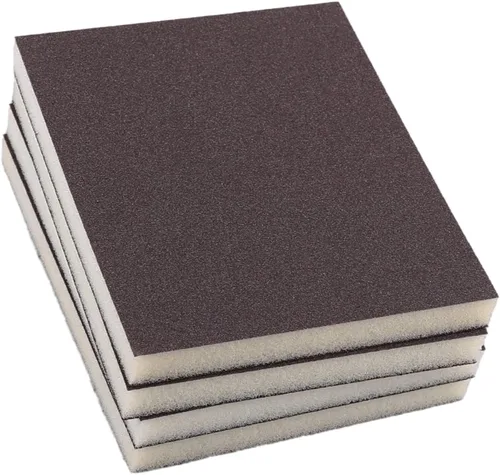 Vista 29 de Utoolmart Bloques de lijado de esponja de lijado, esponja de papel de lija húmedo y seco de grano 80, kit de esponja de arena lavable y 4 piezas