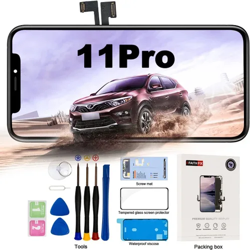 Vista 25 de EFAITHFIX para iPhone 11 Reemplazo de pantalla LCD de 6.1 pulgadas, ensamblaje de marco, pantalla LCD y digitalizador de pantalla táctil 3D con kit