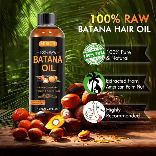 Vista 2 de MISICH Dr Sebi - Aceite de batana crudo, 100% natural y orgánico para el crecimiento del cabello, para hombres y mujeres, procedente de Honduras
