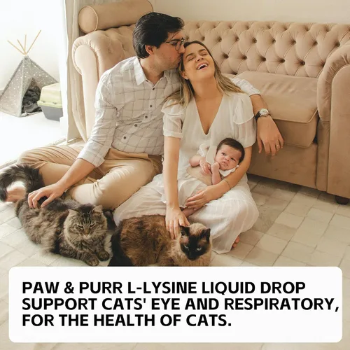 Vista 9 de Suplemento de L-lisina para gatos, gotas líquidas de L-lisina para gatitos con vitaminas taurina, apoyo inmunológico, respiratorio felino