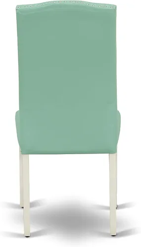 Vista 9 de East West Furniture OXEN5-LWH-57 - Juego de mesa y sillas de cocina de 5 piezas, incluye una mesa de comedor cuadrada y 4 sillas de comedor Parsons