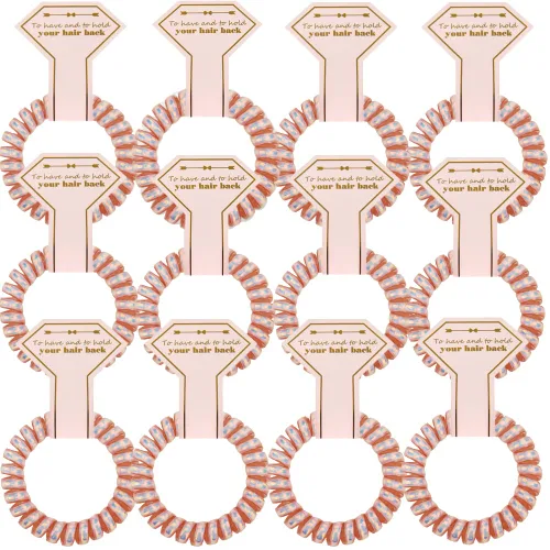 Vista 6 de Lazos para el cabello, 12 bobinas en espiral para despedida de soltera, regalo de dama de honor para novia, boda, mujeres, fiestas, invitados, Negro