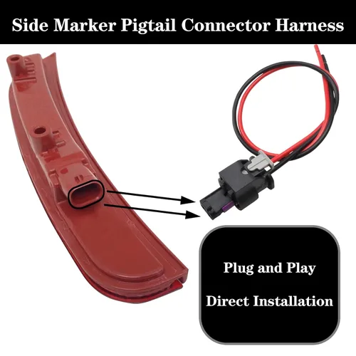 Vista 4 de Arnés de conector de coleta de marcador lateral para Dodge Charger 2015-2022