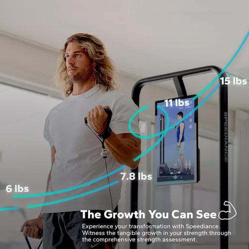 Vista 5 de Speediance Gym Monster Smart Home Gym, máquina de entrenamiento de fuerza multifuncional, estación de entrenamiento de jaula de potencia Smith