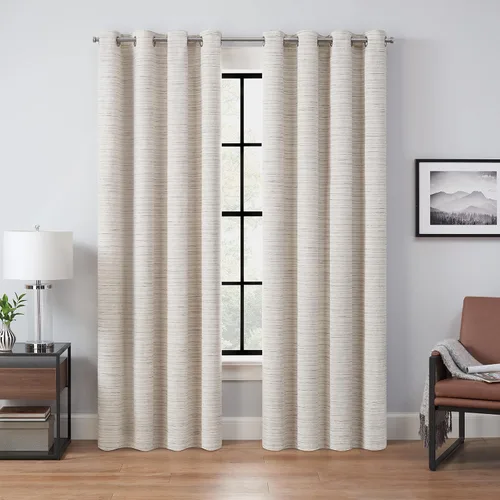 Vista 15 de Eclipse Claire Magnitech Cortina 100% opaca con ojales, panel de cortina para ventana, cierre magnético sin costuras para dormitorio, sala de estar