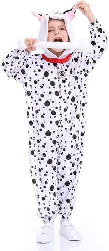 Vista 3 de Disfraz unisex de animales para niños pijamas de animales con capucha para niños disfraz de Halloween para niños y niñas