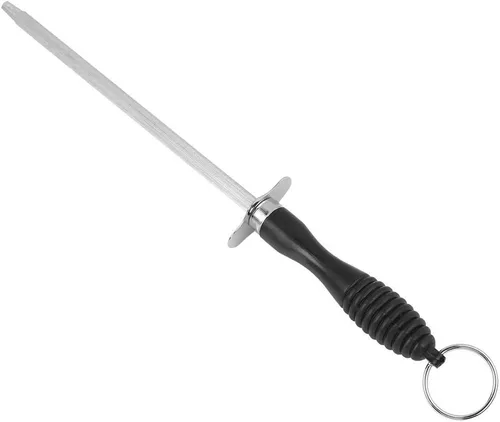 Vista 9 de Varilla de afilar cuchillos de acero inoxidable, barra de acero profesional para afilar cocina con mango ergonómico, diseño antideslizante para #1