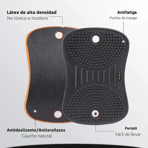 Vista 4 de FEZIBO Alfombrilla de Escritorio de Pie con Tabla de Equilibrio, Alfombrilla Antifatiga para Escritorio de Oficina, Tabla de Equilibrio con Diseño