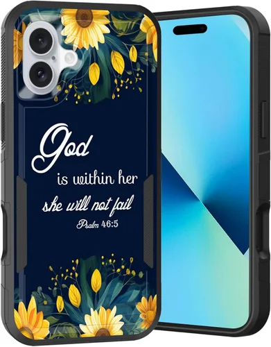 Vista 93 de Funda para iPhone Air, doble capa híbrida resistente resistente a prueba de golpes de policarbonato duro + funda protectora de silicona suave