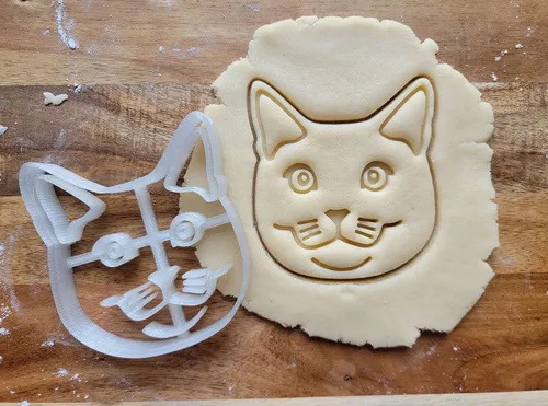Vista 9 de Cortador de galletas de gato abisinio, 3 pulgadas, forma de cara