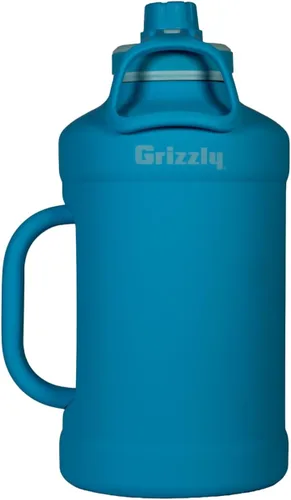 Vista 8 de Grizzly Juggy - Botella de agua de 64 onzas, mango resistente, opaco Blackout