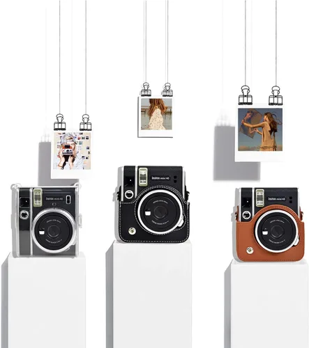 Vista 6 de Rieibi Funda protectora para Fujifilm Instax Mini 40, funda de piel sintética para cámara instantánea Fuji Instax Mini 40 - Mini 40 Funda de bolsa