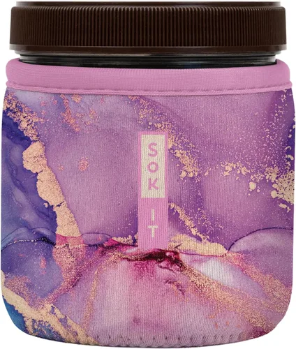 Vista 189 de Sok It IceCreamSok Cubierta de Neopreno Aislante (Floral Abstracto, Pintas de Helado Rectas)