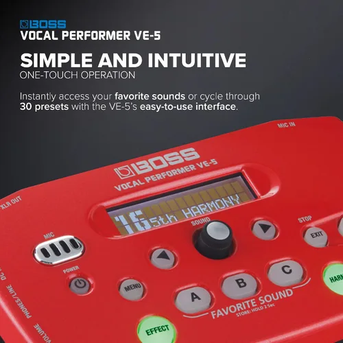 Vista 4 de Boss VE-5 procesador de efectos, ejecutante vocal