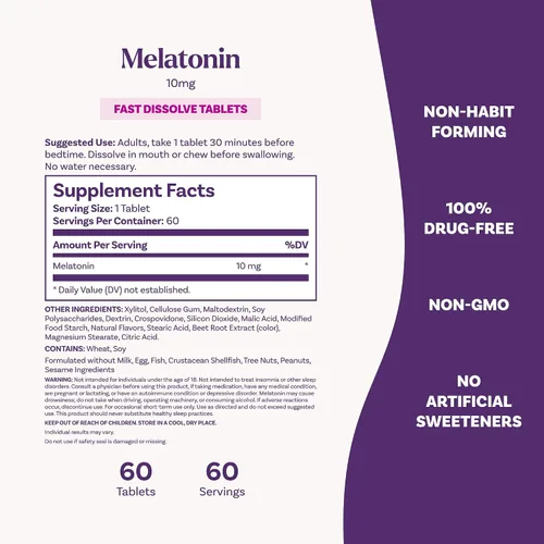 Vista 6 de Natrol - comprimidos de melatonina de disolución rápida