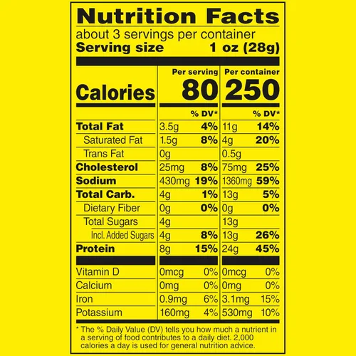Vista 2 de Slim Jim - Tiras de carne ahumada, sabor a mezquite ahumado, 0.28 oz de proteína por porción, 3.15 onzas (1 unidad)