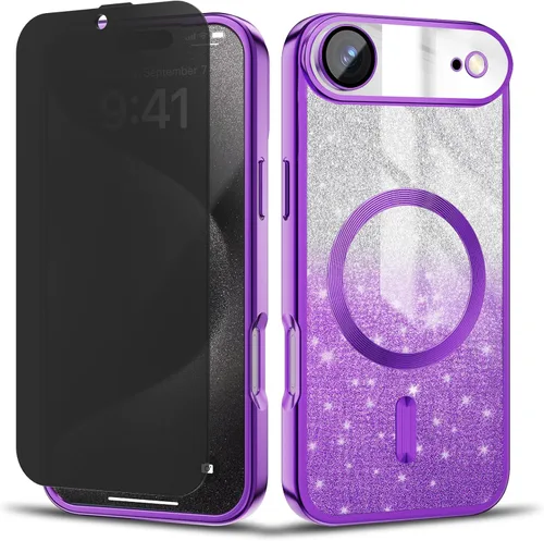 Vista 34 de Funda magnética para iPhone 13 Pro MagSafe con protector de lente de cámara, protección completa, delgada, suave, a prueba de golpes, antiarañazos