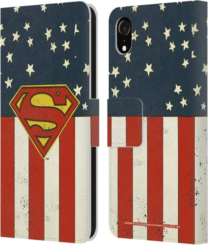Vista 156 de Head Case Designs Funda de piel con licencia oficial de Superman DC Comics con logotipos negros y rojos compatible con Apple iPhone 11