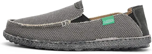 Vista 2 de Zapatos de lona sin cordones, antideslizantes, informales, planos, para exteriores, mocasines casuales para hombre de JAMONWU