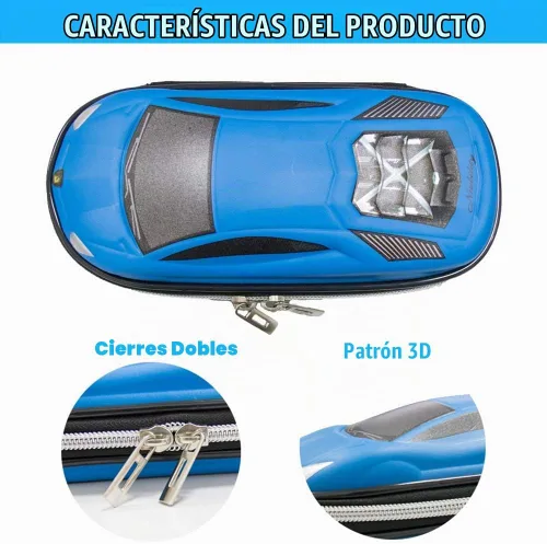 Vista 3 de iDelta - Estuche para lápices, bonito diseño de unicornio de EVA en 3D, resistente a los golpes, gran capacidad, múltiples compartimentos