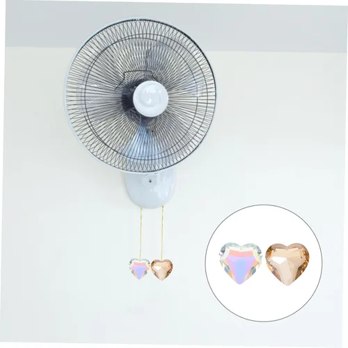 Vista 7 de DOITOOL 2 unids corazón forma cristal colgante tira cadena lámpara techo luz decoración del hogar