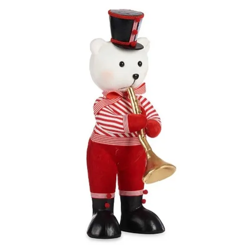 Vista 2 de Figura Decorativa Krist+ Oso Trompeta