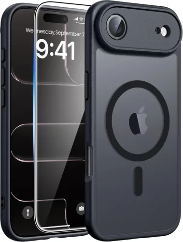 Vista 185 de FNTCASE - Funda para iPhone 16 Pro: magnética, mate, translúcida, de grado militar, protectora contra caídas, resistente, fina, duradera y a prueba
