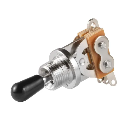 Vista 4 de Randon Interruptor de palanca de guitarra recta corta de 3 vías con tapas de perilla de punta compatible con Gibson Toggle Les Paul Electric Guitars
