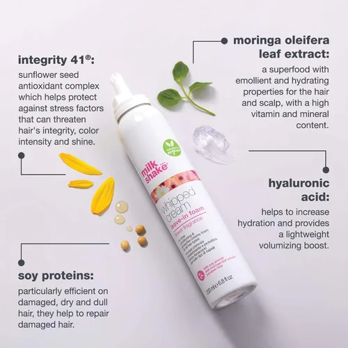 Vista 23 de milk_shake Whipped Cream Leave-In Foam Hydrates and Softens, 6.8 Oz