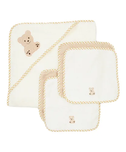 Vista 3 de Spasilk Toallas de baño con capucha, 100% algodón, con 4 toallitas, talla única , Beige