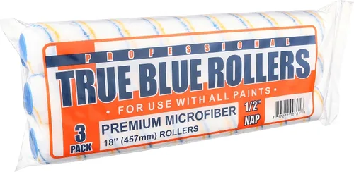 Vista 2 de Fundas para rodillos de pintura profesionales True Blue de 18 pulgadas, 18 pulgadas, mejores para todos los tipos de superficies de pintura, paquete
