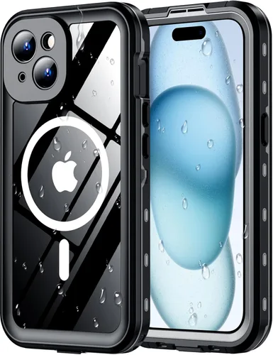 Vista 32 de Red2Fire Funda impermeable para iPhone 16, protector de pantalla integrado y protector de cámara, compatible con MagSafe, cuerpo completo a prueba