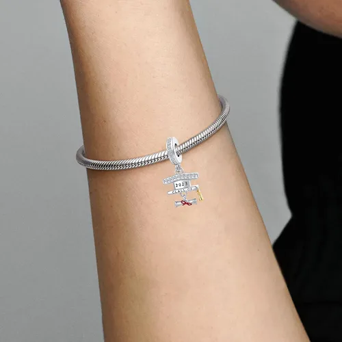 Vista 3 de MiWangLing Abalorio de regalo para niña de graduación 2023 para pulsera Pandora
