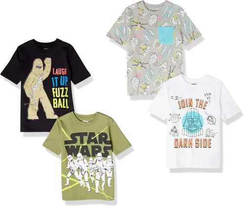 Vista 27 de Amazon Essentials Disney Marvel Star Wars Camisetas de manga corta para niños y bebés (anteriormente Spotted Zebra), Multipacks