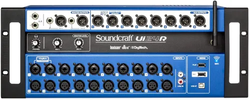 Vista 2 de Soundcraft Ui24R 24 Entrada Digital Mezclador W/Wifi+App Control Ui 24R+Dbx Crossover - Negro