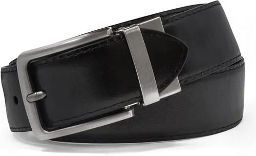Vista 3 de Steve Madden de los hombres Casual de 35mm reversible Feather Edge cinturón cafénegro