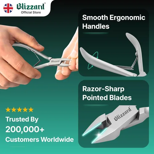Vista 3 de Blizzard - Cortaúñas encarnadas, podólogo, podólogo, uñas gruesas para personas mayores, pinzas encarnadas para hombres, herramienta de podología