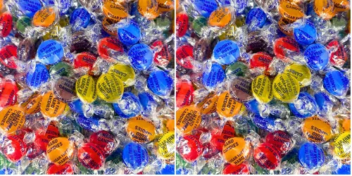 Vista 6 de Surtido de dulces duros sin azúcar, 1 libra, envueltos individualmente
