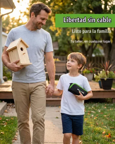 Vista 7 de PHALANX Kit de herramientas rotativas inalámbricas de 8 V, batería de 2.0 Ah recargable con 73 accesorios, luz LED de 5 velocidades, ideal