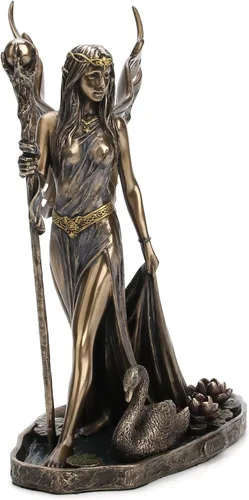 Vista 3 de Veronese Design Escultura Aine The Celtic Faery Queen of Summor Love de resina fundida en frío con acabado de bronce antiguo de 9 pulgadas