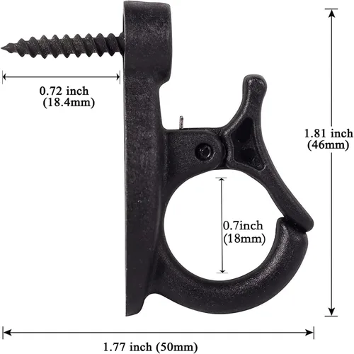 Vista 7 de Lewufe Ganchos para Luces de Cadena para Exteriores, Ganchos de Tornillo para Colgar Luces de Navidad, Ganchos Colgantes para Luces de Patio, Cable
