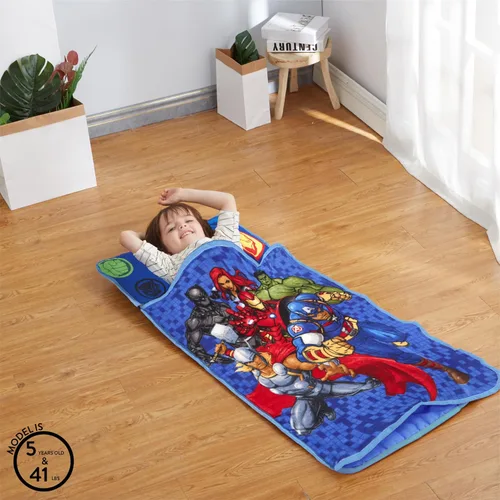 Vista 6 de Tapete acolchado para siesta de felpa súper suave con manta y almohada integradas
