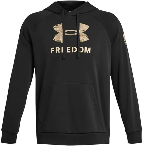 Vista 5 de Under Armour Freedom - Sudadera con capucha con logotipo de bandera grande para hombre