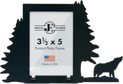 Vista 13 de Innovative Fabricators, Inc. Marco de fotos Wildlife, fabricado en Estados Unidos, osos y pinos, paisaje de 3.5 x 5 pulgadas