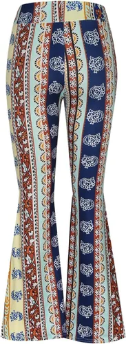 Vista 5 de YAFINMO Pantalones de yoga acampanados para mujer, leggings bohemios, palazzo, cintura alta, corte de bota, leggings de entrenamiento acampanados