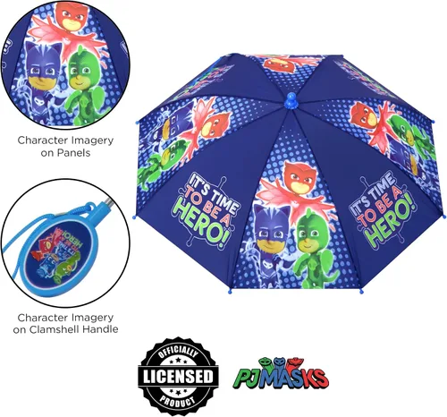 Vista 3 de Paraguas Hasbro PJ Masks para niños de 3 a 6 años, Azul oscuro