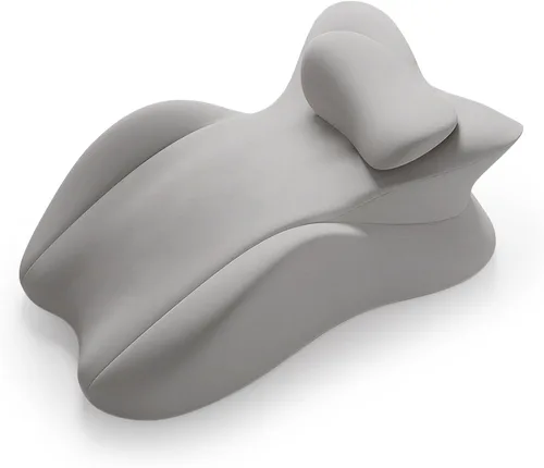 Vista 14 de MIFXIN Almohada de cuña de espuma viscoelástica para adultos, almohada propensa a dormir, soporte ergonómico para dolor de espalda y sentarse, Negro