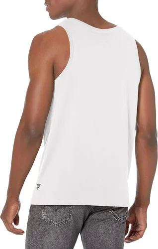 Vista 2 de GUESS Camiseta sin mangas con logotipo del orgullo básico para hombre